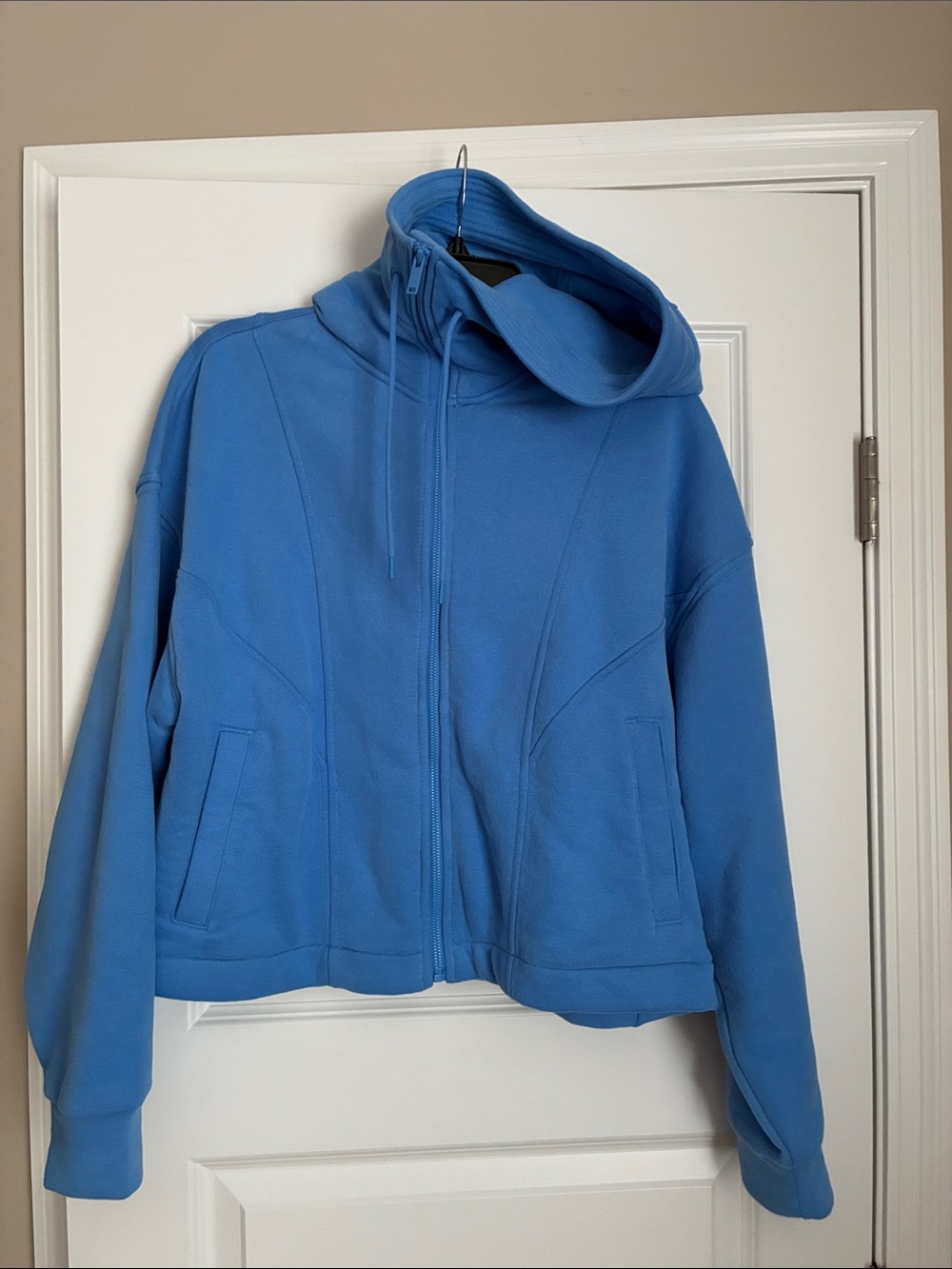 Spanx Funnel Neck Hooded Zip-Up Jacket